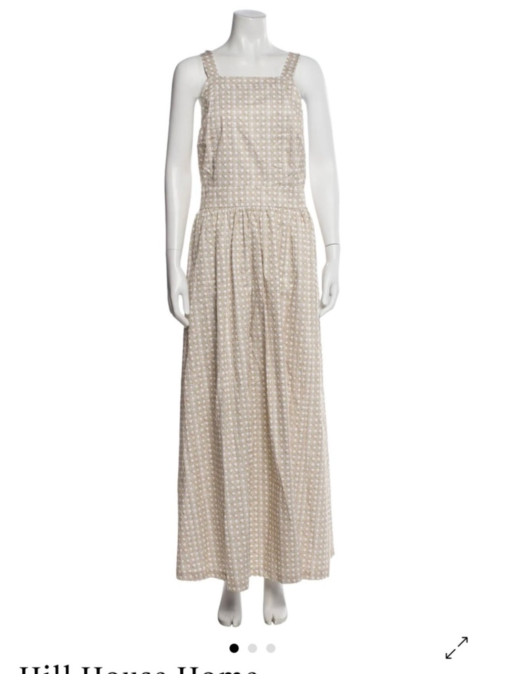 Hill House Beige and White Floral Maxi Sundress